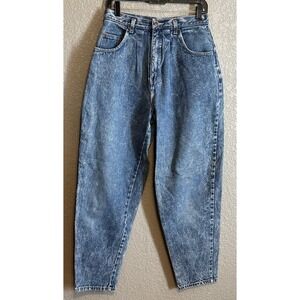Vintage 80s Brittania Acid Wash High Waisted Tapered Leg Mom Jeans 28x28